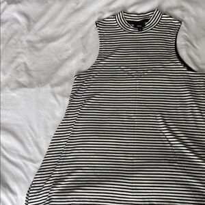 Black and White Striped Tunic